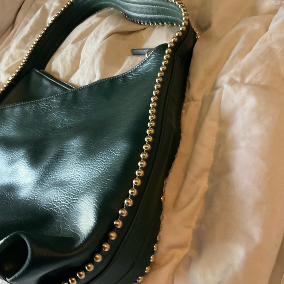 Dark green purse, Macy’s brand purse, leather purse - Picture 8 of 16